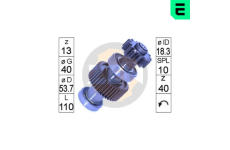 Volnobezny prevod, starter ERA ZN1555