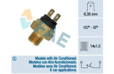 Teplotní spínač, větrák chladiče FAE 36030
