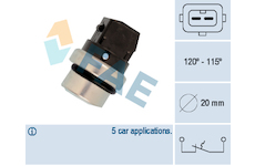 Teplotní spínač, větrák chladiče FAE 36700