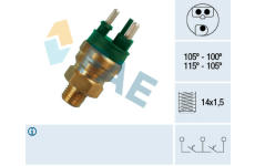 Teplotní spínač, větrák chladiče FAE 38130