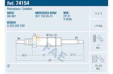 żeraviaca sviečka FAE 74154