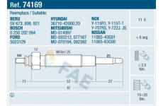żeraviaca sviečka FAE 74169
