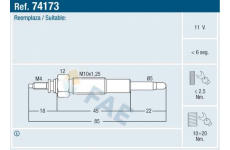 żeraviaca sviečka FAE 74173