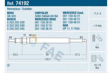 żeraviaca sviečka FAE 74192