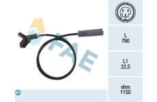 Snímač, počet otáček kol FAE 78017