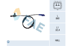 Snímač, počet otáček kol FAE 78116