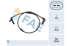 Snímač, počet otáček kol FAE 78489
