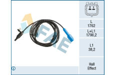 Snímač, počet otáček kol FAE 78516