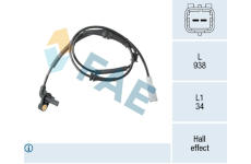 Snímač, počet otáček kol FAE 78614