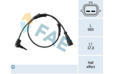 Snímač, počet otáček kol FAE 78674