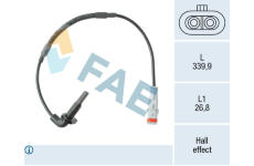 Snímač, počet otáček kol FAE 78711