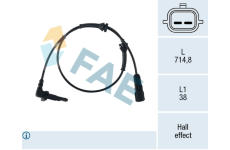 Snímač, počet otáček kol FAE 78782