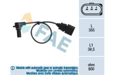 Senzor otáček, automatická převodovka FAE 79062