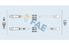 Sada kabelů pro zapalování FAE 83995