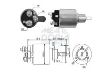 Elektromagnetický spínač pre żtartér MEAT & DORIA 46065