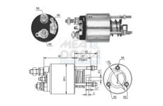 Elektromagnetický spínač pre żtartér MEAT & DORIA 46078