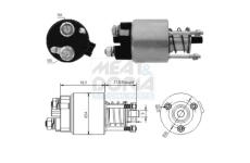 Elektromagnetický spínač pre żtartér MEAT & DORIA 46102