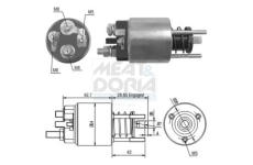 Elektromagnetický spínač pre żtartér MEAT & DORIA 46128