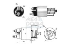 Elektromagnetický spínač pre żtartér MEAT & DORIA 46139