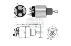 Elektromagnetický spínač pre żtartér MEAT & DORIA 46146