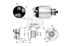 Elektromagnetický spínač pre żtartér MEAT & DORIA 46176