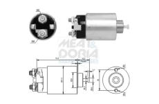 Elektromagnetický spínač pre żtartér MEAT & DORIA 46178