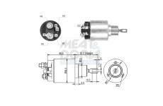 Elektromagnetický spínač pre żtartér MEAT & DORIA 46258