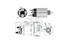 Elektromagnetický spínač pre żtartér MEAT & DORIA 46307