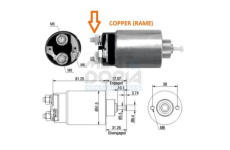 Elektromagnetický spínač pre żtartér MEAT & DORIA 46007