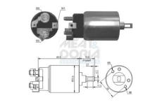 Elektromagnetický spínač pre żtartér MEAT & DORIA 46098