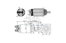 Elektromagnetický spínač pre żtartér MEAT & DORIA 46327