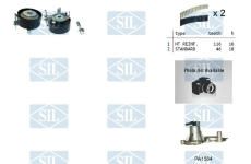 Vodní pumpa + sada ozubeného řemene Saleri SIL K5PA1584