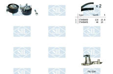 Vodní pumpa + sada ozubeného řemene Saleri SIL K7PA1584