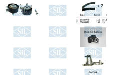 Vodní pumpa + sada ozubeného řemene Saleri SIL K9PA1584