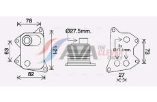Olejový chladič, motorový olej AVA Clever Choice AI3420