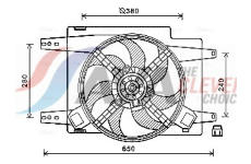 Větrák, chlazení motoru AVA Clever Choice AL7522