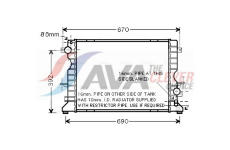 Chladič, chlazení motoru AVA Clever Choice AU2184