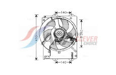 Větrák, chlazení motoru AVA Clever Choice AU7501