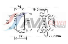 Chladič oleje, automatická převodovka AVA Clever Choice BW3553