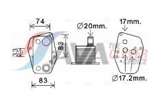 Olejový chladič, motorový olej AVA Clever Choice BW3555