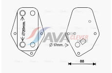 Olejový chladič, motorový olej AVA Clever Choice BW3557