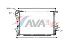 Chladič, chlazení motoru AVA Clever Choice BWA2235