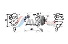 Kompresor, klimatizace AVA Clever Choice BWAK408