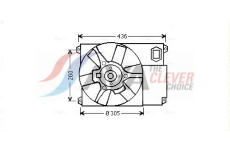 Větrák, chlazení motoru AVA Clever Choice CN7541