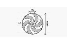 Větrák, chlazení motoru AVA QUALITY COOLING CN7555