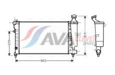 Chladič, chlazení motoru AVA Clever Choice CNA2196