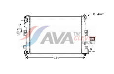Chladič, chlazení motoru AVA Clever Choice CNA2208