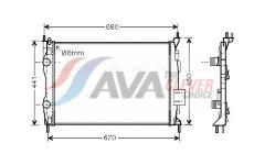 Chladič, chlazení motoru AVA Clever Choice DN2413