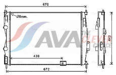 Chladič, chlazení motoru AVA Clever Choice DN2414