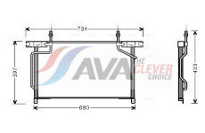 Kondenzátor, klimatizace AVA Clever Choice DN5213